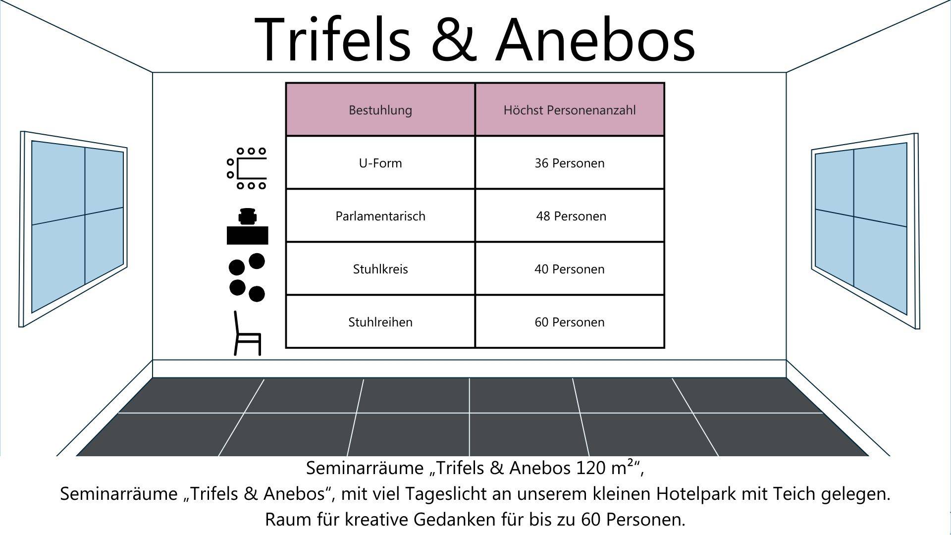 Bis zu 60 Personen: Raumkombination Trifels & Anebos - Leinsweiler Hof